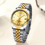 Men's Striped Stainless Steel Watch - Dazpy