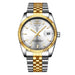 Men's Striped Stainless Steel Watch - Dazpy