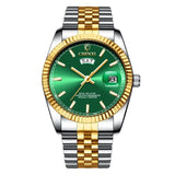 Men's Striped Stainless Steel Watch - Dazpy