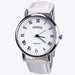 Men's Elegant Silver-Colored Wristwatch with Colorful Leather Band - Dazpy