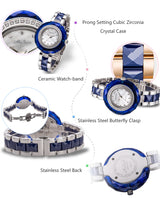 Women's Ceramic and Rhinestones Watch - Dazpy