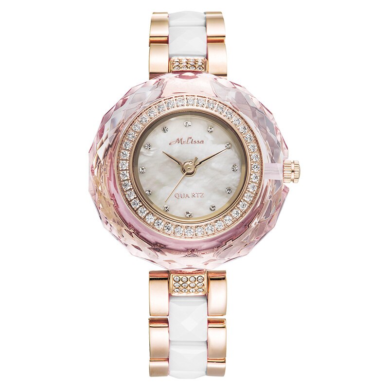 Women's Ceramic and Rhinestones Watch - Dazpy