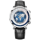 Blue World Map Luxury Aviator Men’s Watch - Dazpy