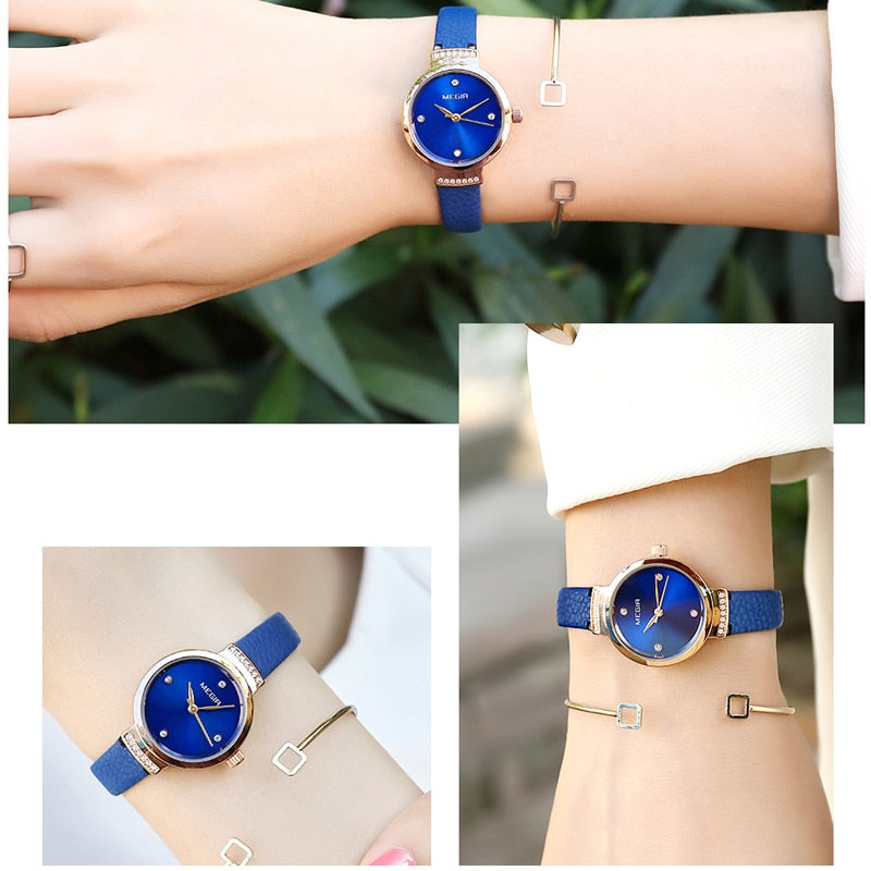 Women's Matte Leather Strap Watches - Dazpy