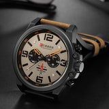 Quartz Wristwatches for Men with Leather Strap - Dazpy