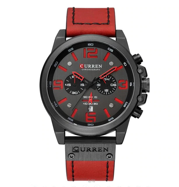 Quartz Wristwatches for Men with Leather Strap - Dazpy