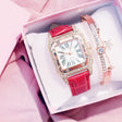 Women's Rhinestone Watch with Bracelet - Dazpy