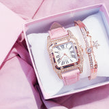 Women's Rhinestone Watch with Bracelet - Dazpy