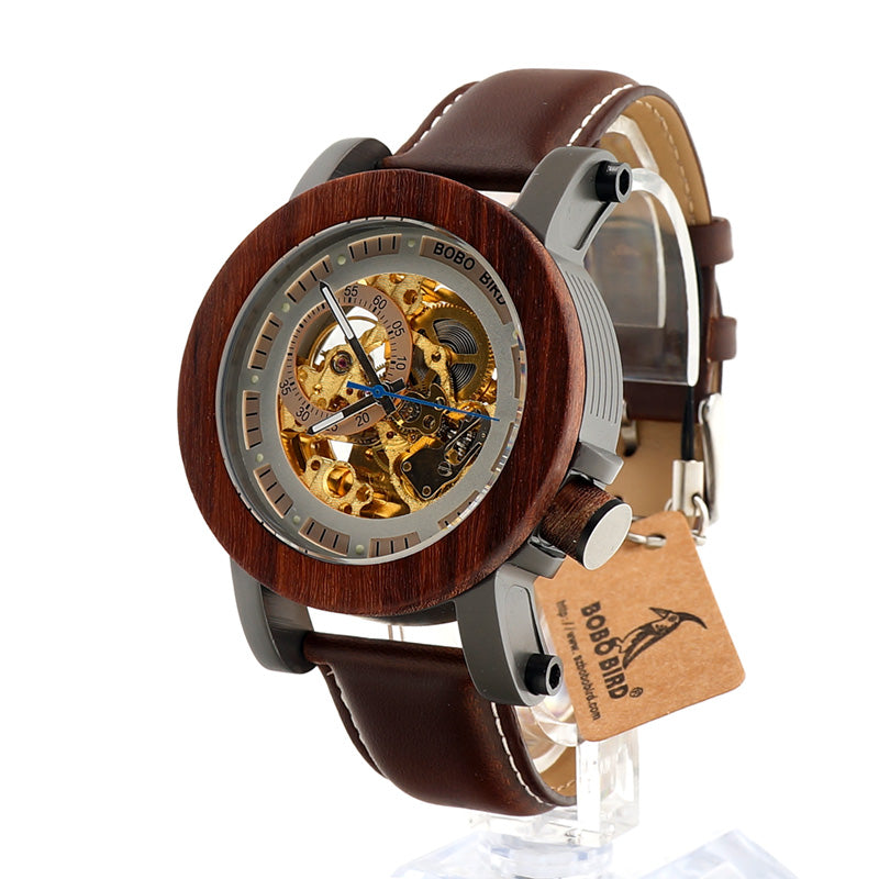 Automatic Mechanical Men's Bamboo Watch - Dazpy