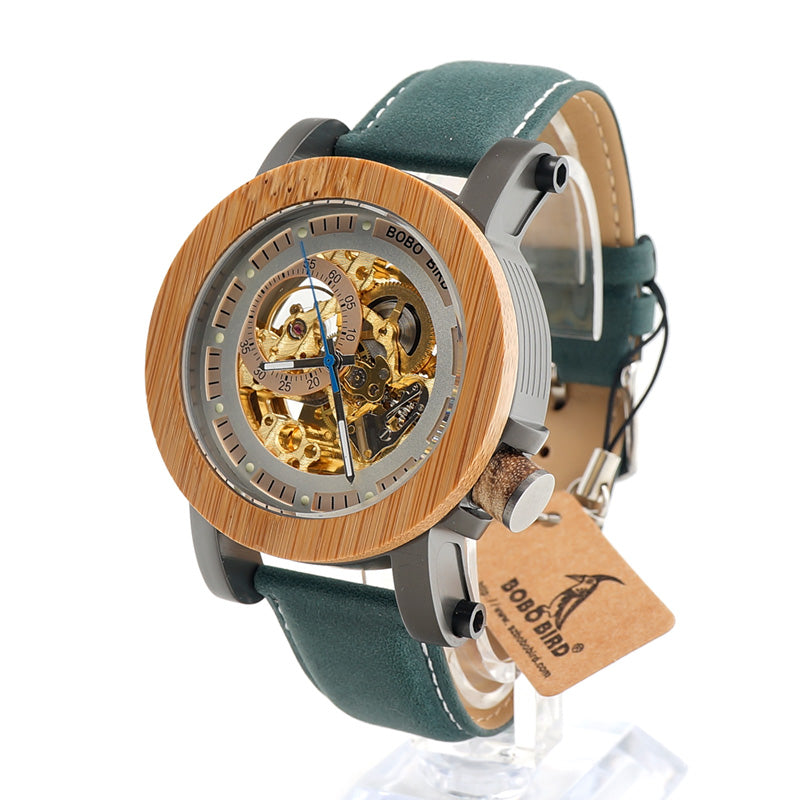 Automatic Mechanical Men's Bamboo Watch - Dazpy