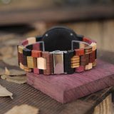 Men's Japan Movement Wooden Watches with Colorful Wood Strap - Dazpy