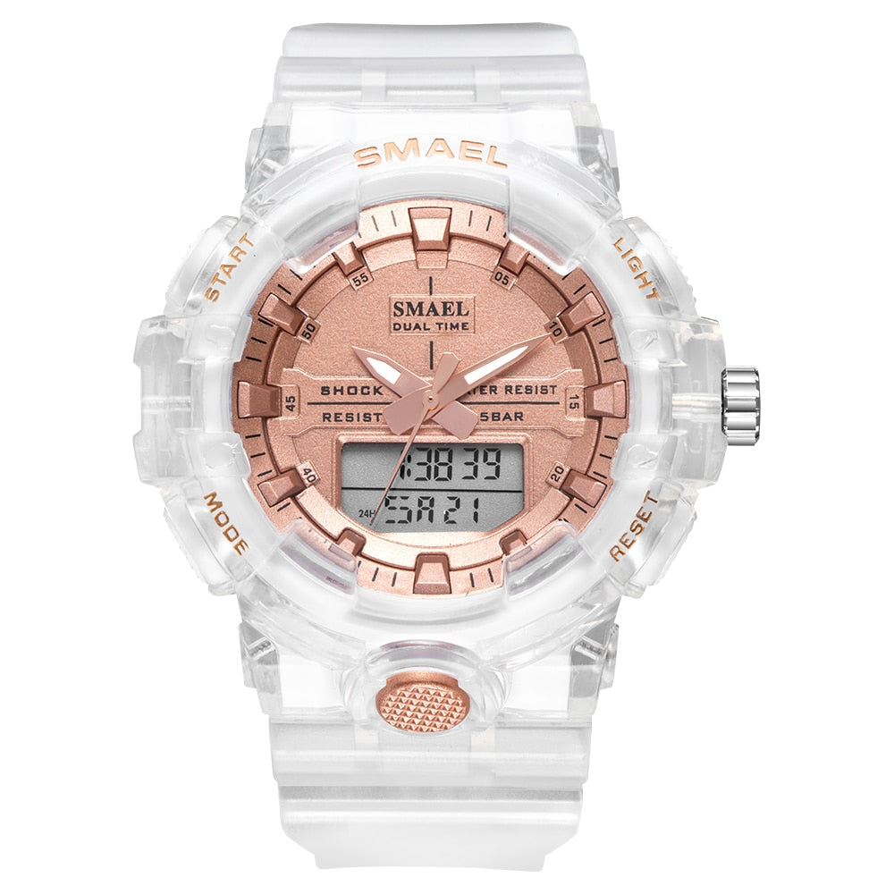 Women's 50M Waterproof Transparent Watches - Dazpy