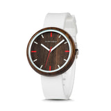 Women's Wooden Dial Sports Watch with Silicone Strap - Dazpy