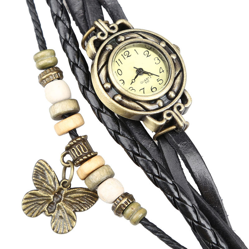 Women's Retro Style Multi-Layer Bracelet Watch - Dazpy