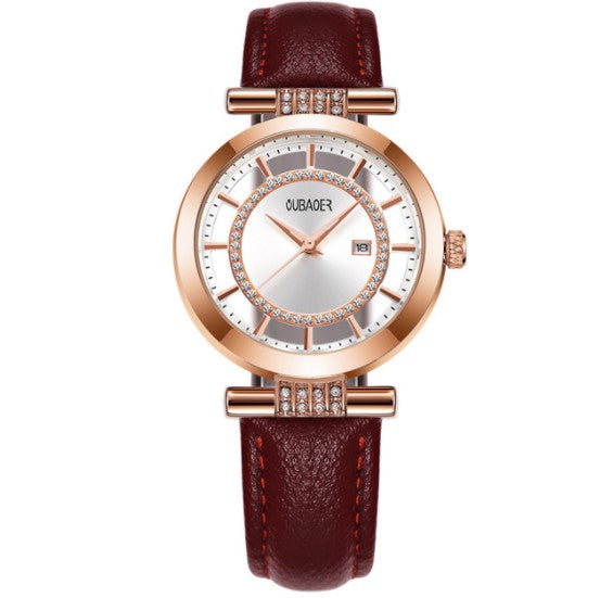 Transparent Dial and Leather Band Watches - Dazpy