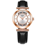 Transparent Dial and Leather Band Watches - Dazpy