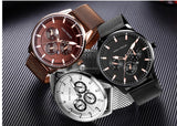 Men's Thin Stainless Steel Band Watches - Dazpy