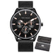 Men's Thin Stainless Steel Band Watches - Dazpy