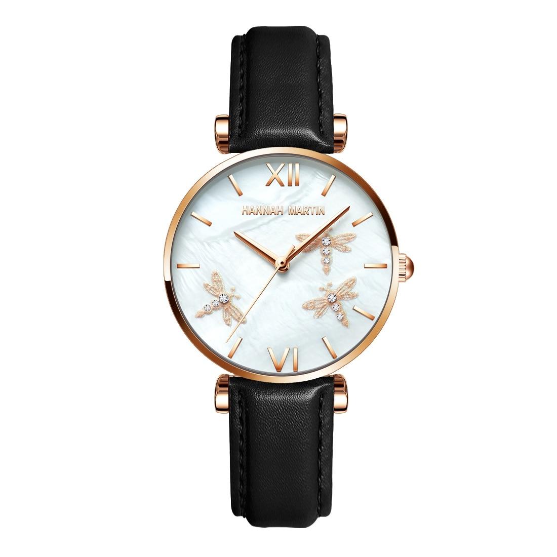 Women's Pearl Dragonfly Decorated Watch - Dazpy