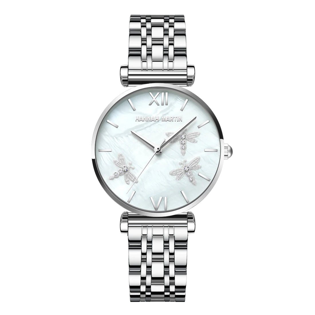 Women's Pearl Dragonfly Decorated Watch - Dazpy