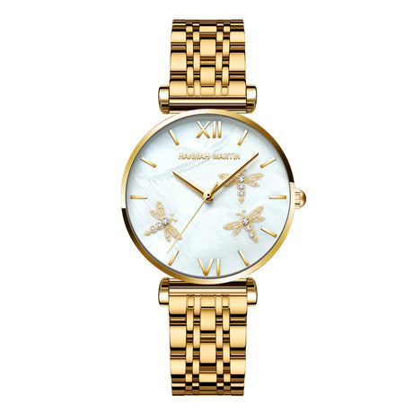 Women's Pearl Dragonfly Decorated Watch - Dazpy