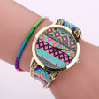 Women's Boho Stripes Woven Bracelet Watches - Dazpy