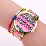 Women's Boho Stripes Woven Bracelet Watches - Dazpy