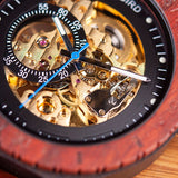 Men's Wooden Automatic Mechanical Watch - Dazpy