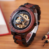 Men's Wooden Automatic Mechanical Watch - Dazpy