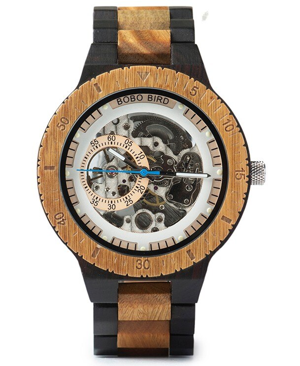 Men's Wooden Automatic Mechanical Watch - Dazpy