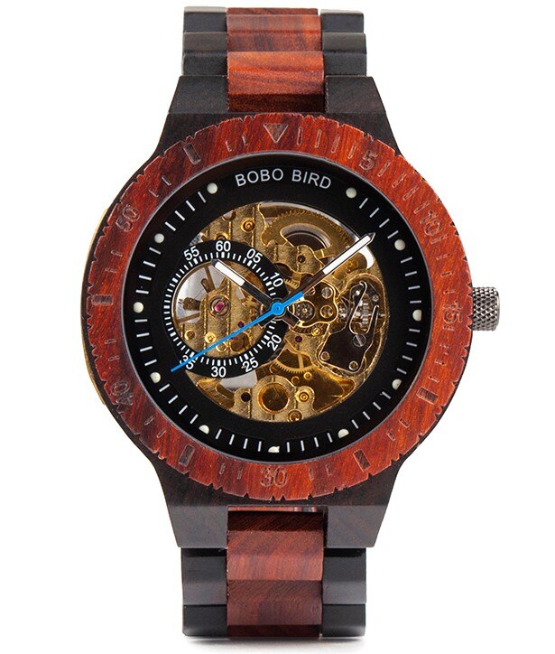 Men's Wooden Automatic Mechanical Watch - Dazpy