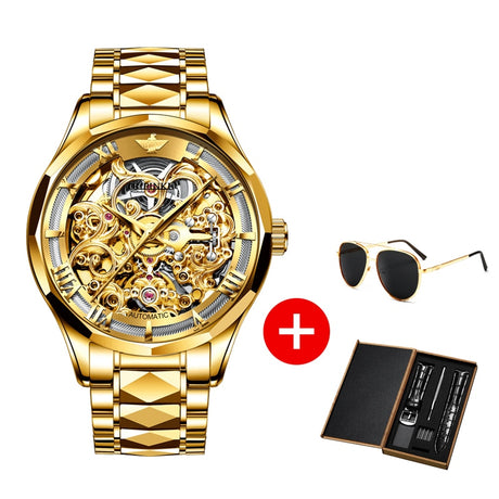 Men's Automatic Mechanical Skeleton Watch - Dazpy