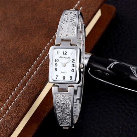 Women's Patterned Stainless Steel Bracelet Watch - Dazpy