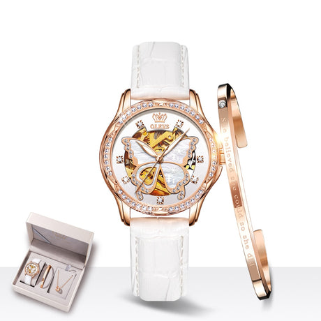 Women's Butterfly Dial Mechanical Watch - Dazpy