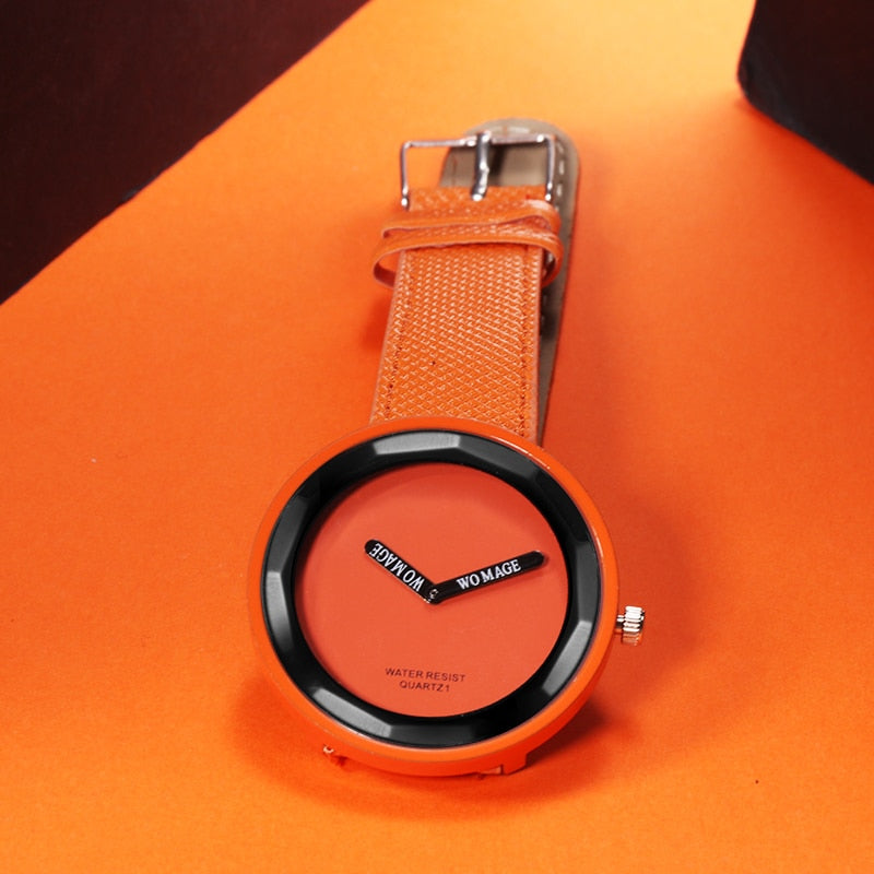 Colorful Watch with Leather Band - Dazpy