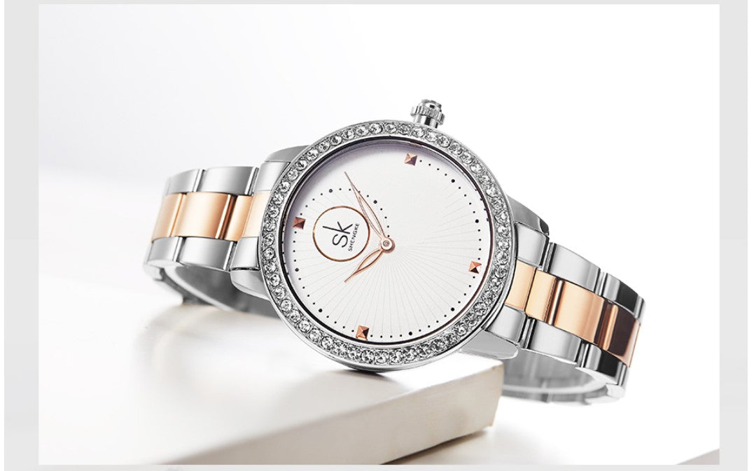 Women's Crystal Dial Quartz Watches - Dazpy