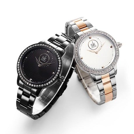 Women's Crystal Dial Quartz Watches - Dazpy