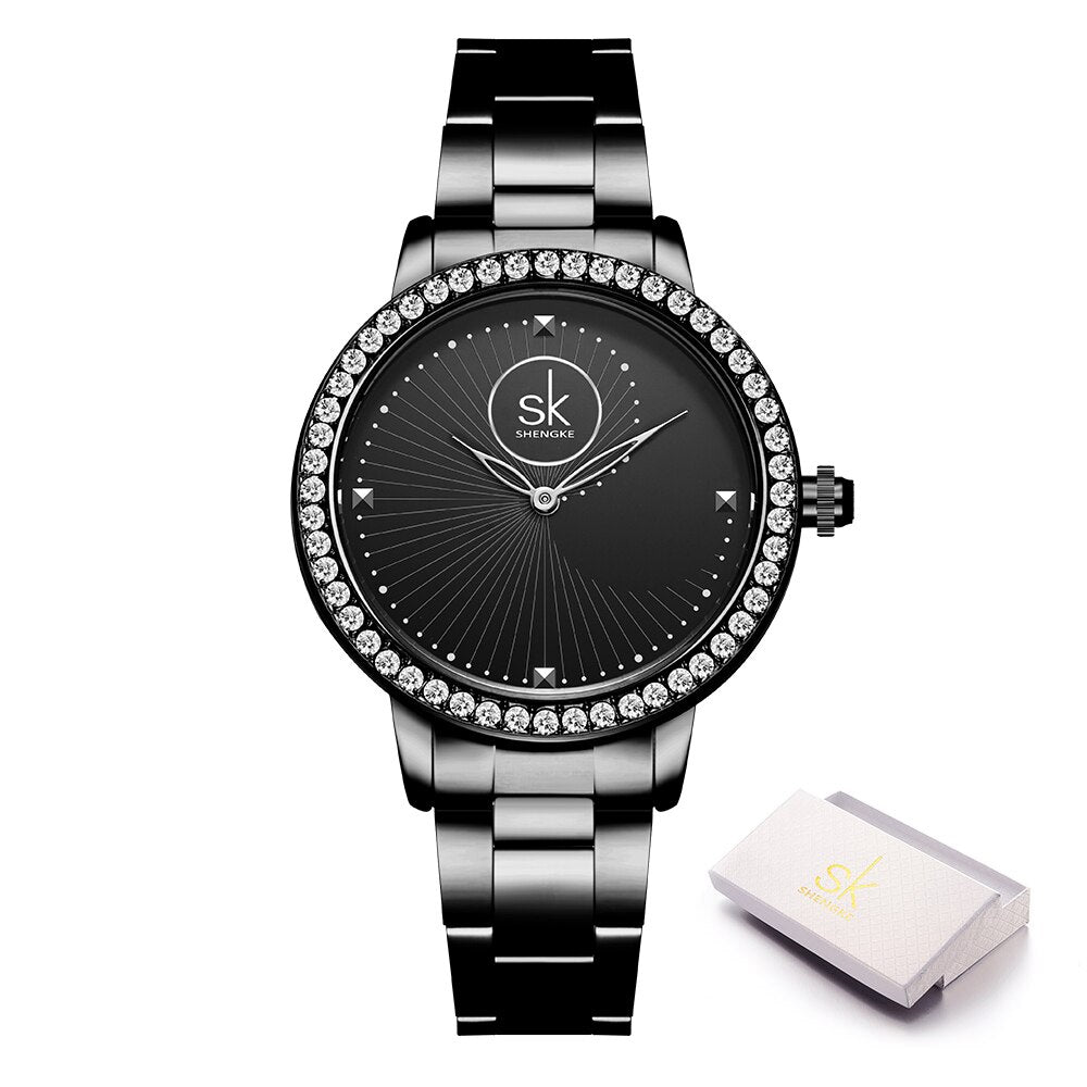 Women's Crystal Dial Quartz Watches - Dazpy