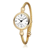 Women's Round Dial Bangle Bracelet Watches - Dazpy