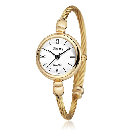 Women's Round Dial Bangle Bracelet Watches - Dazpy