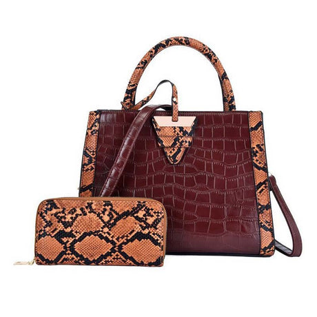 Single shoulderPattern Two-Piece Handbag Shoulder Bag - Dazpy