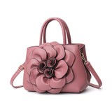 PU leather flower portable shoulder bag - Dazpy