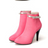 European station autumn and winter Martin boots pointed high-heeled bow women's boots short tube bare boots super size code