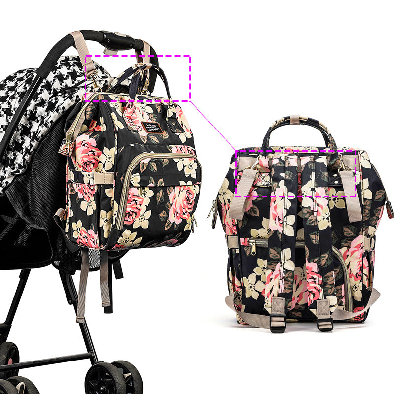 New multi-functional diaper bag Korean fashion shoulder Mummy bag outdoor leisure maternal bag fashion hipster custom - Dazpy