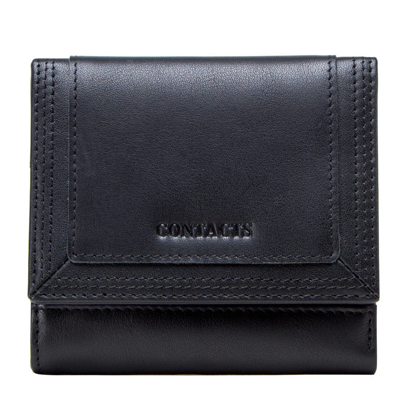 Women's leather wallet 30% short leather wallet - Dazpy