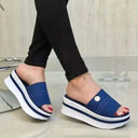 Thick-soled Red Fashion Slippers