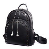 Women's Fashion Leather Casual All-match Backpack - Dazpy