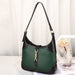 Leather Shoulder Small Female Cowhide Soft Leather Armpit Bag - Dazpy