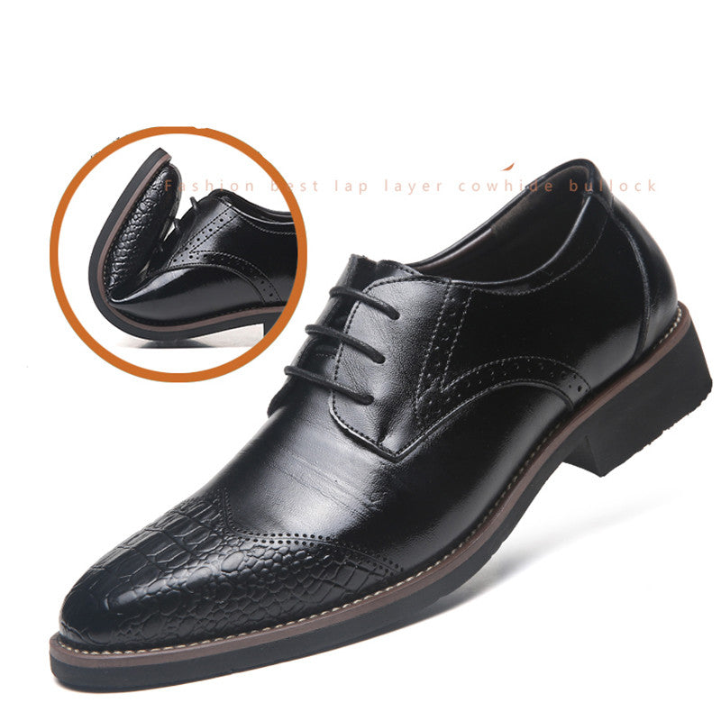 Men's Plus Size Formal Business Casual Leather Shoes - Dazpy