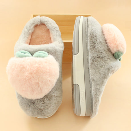 Wear High-heeled Thick-soled Non-slip Cotton Slippers Indoors And Outdoors - Dazpy